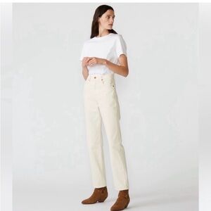 SLVRLAKE London Ecru High Waisted Straight Legged Jeans 23